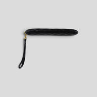 Saint Laurant YSL Monogram Quilted Leather Clutch in Black