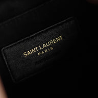 Saint Laurant YSL Monogram Quilted Leather Clutch in Black