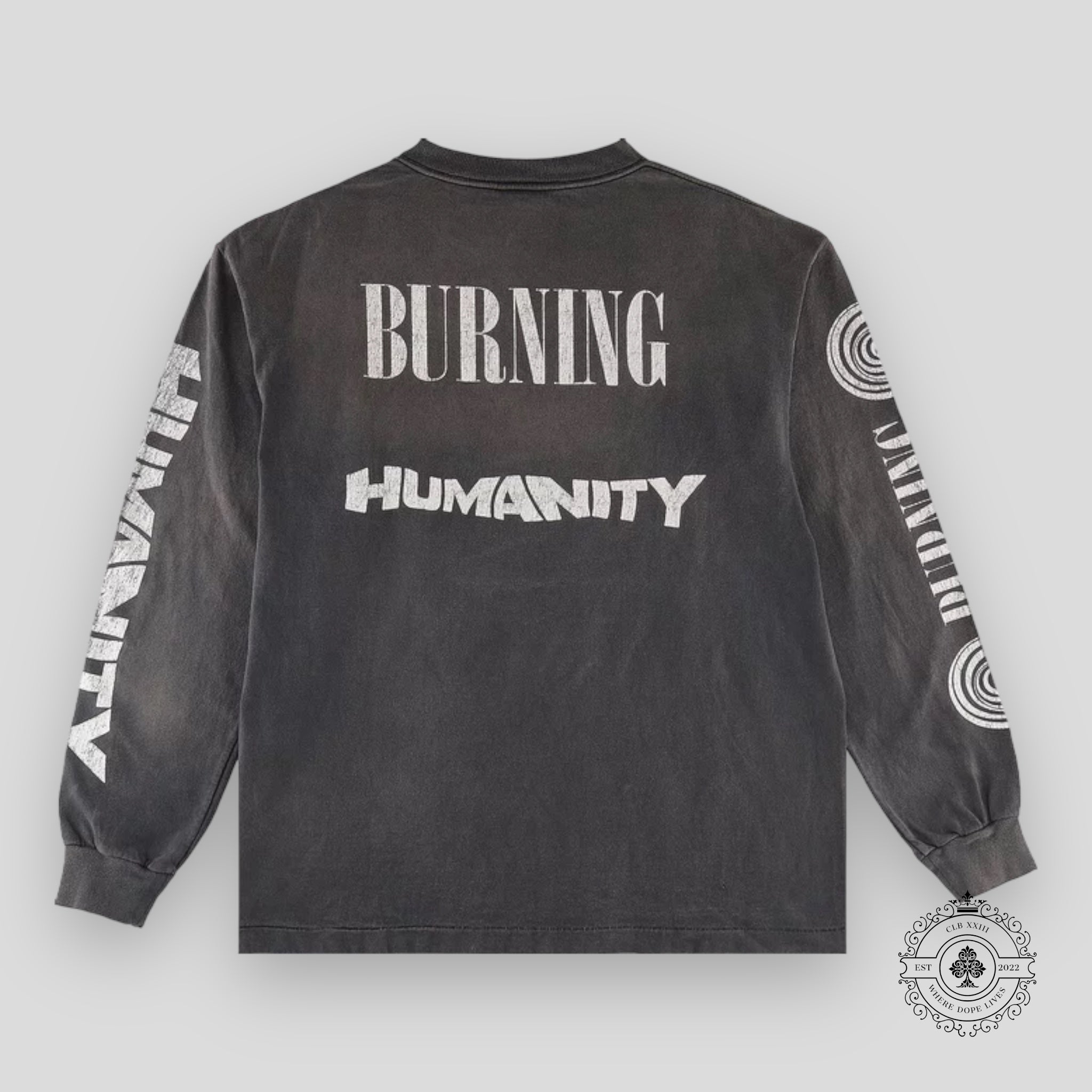 Saint Michael Burning L/S Tee - Vintage Black
