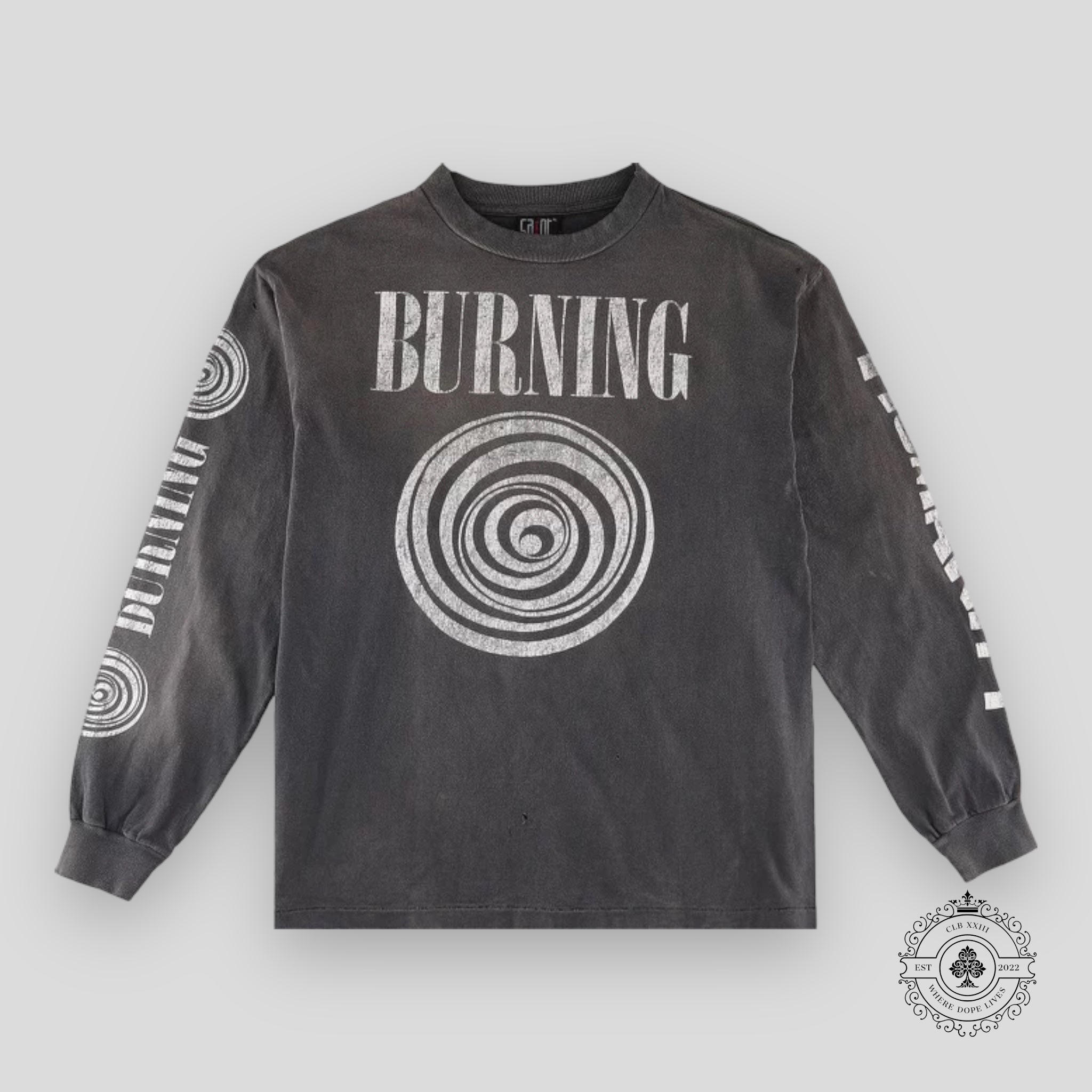 Saint Michael Burning L/S Tee - Vintage Black