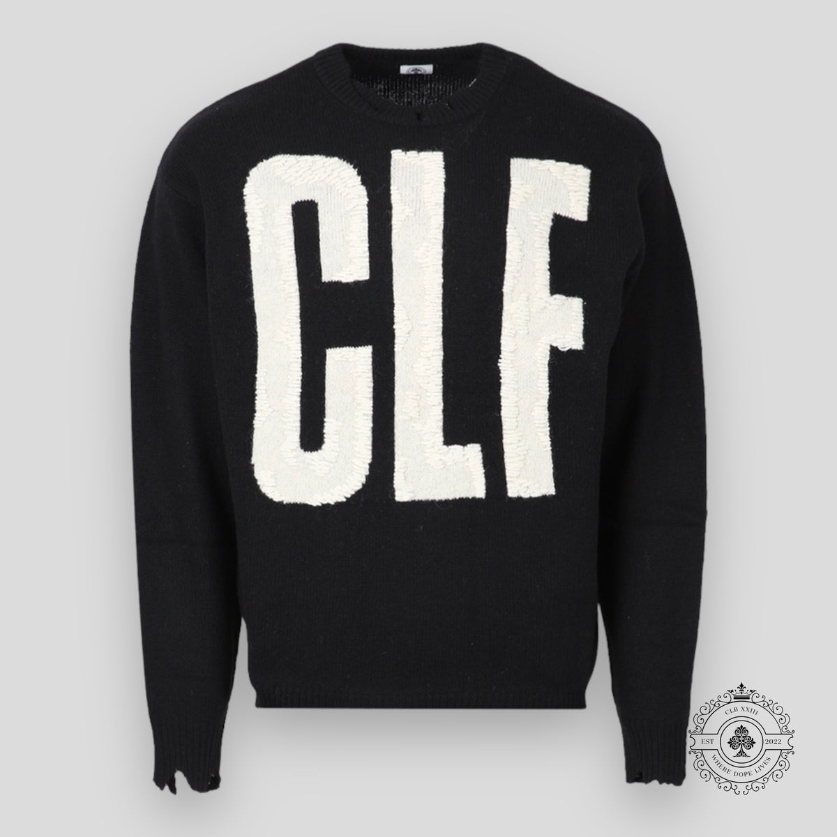 Saint Michael CLF Knit Sweater in Black