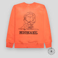 Saint Michael Crewneck in Orange