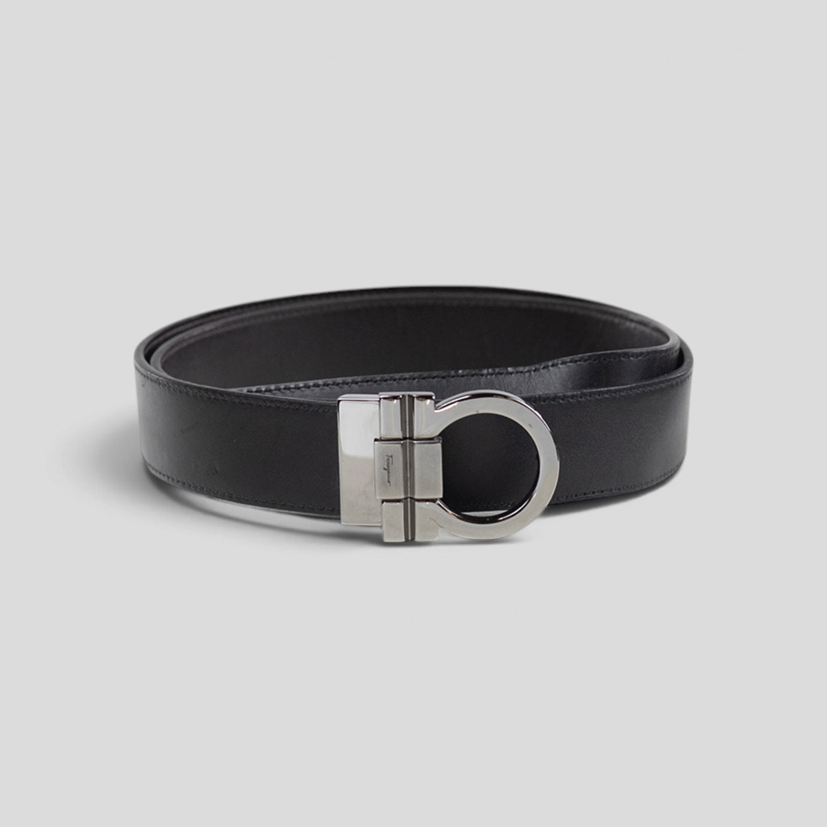 Salvatore Ferragamo Gancini Belt in Black