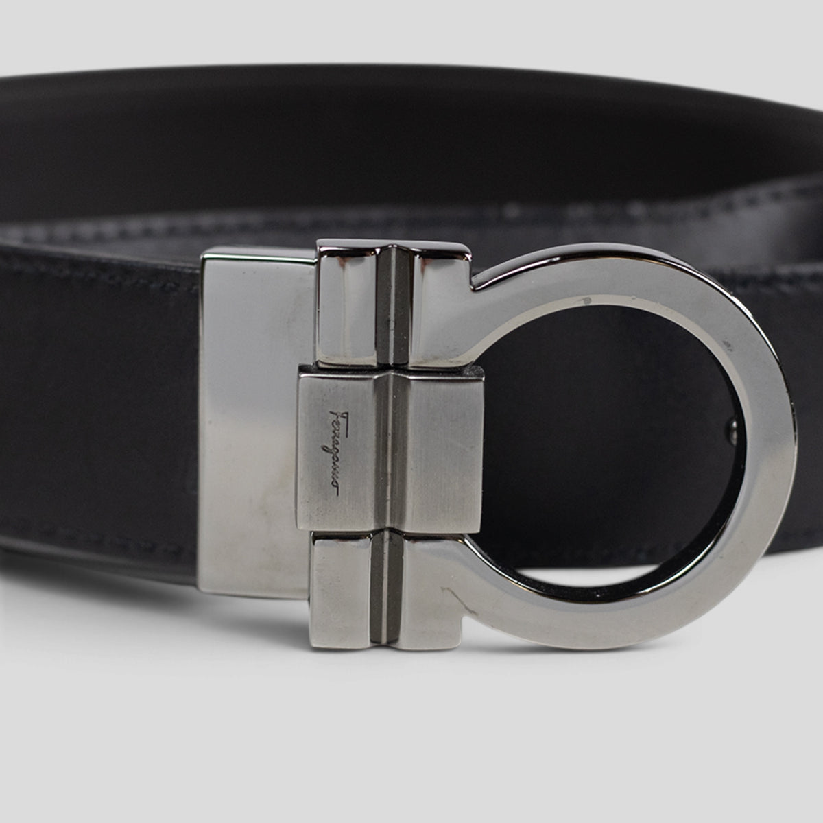 Salvatore Ferragamo Gancini Belt in Black