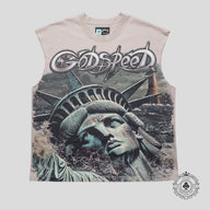 Godspeed Sunken Liberty 2 Sleeveless Tee in Slate Grey