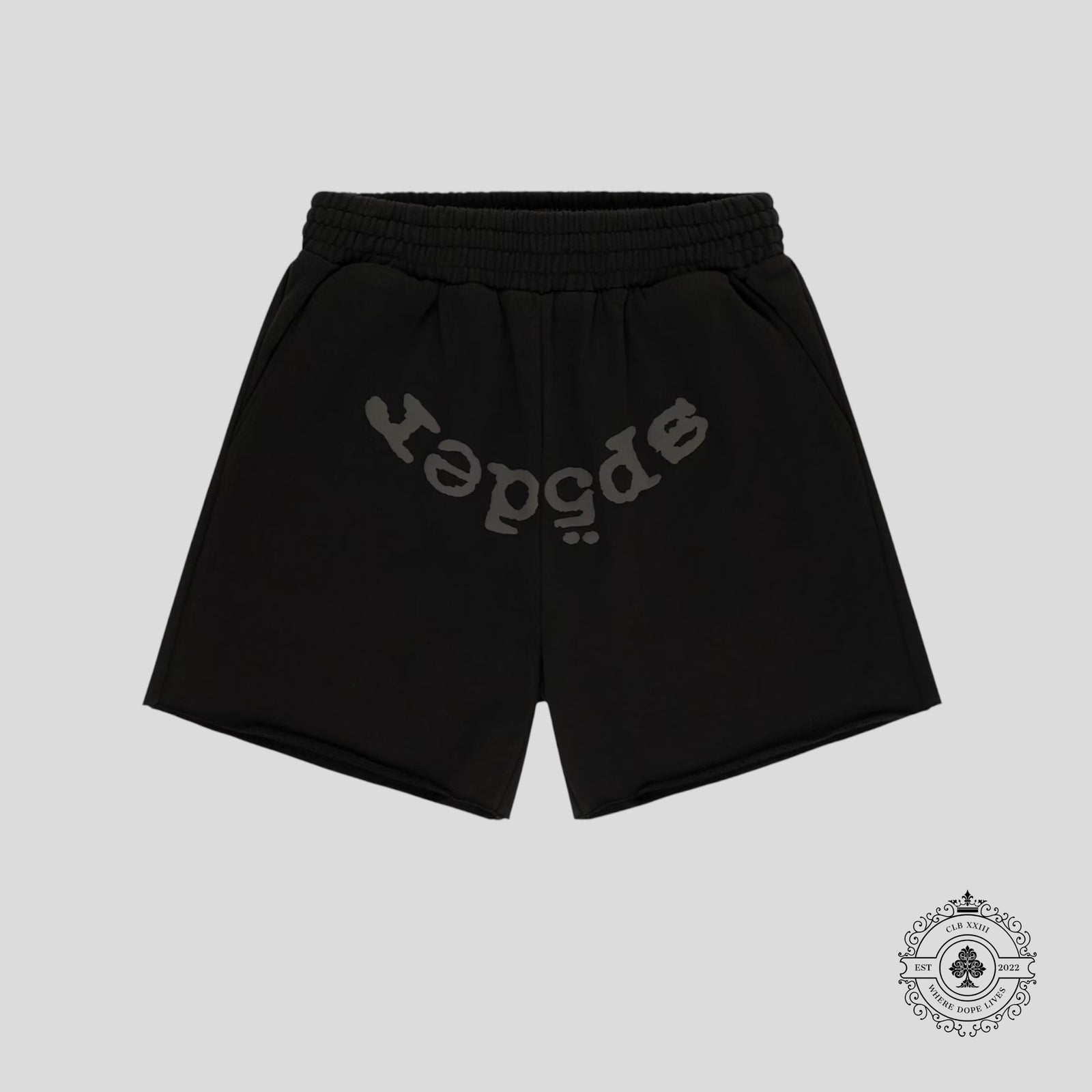 Sp5der OG Logo V2 Sweat Shorts in Black