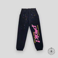 Sp5der P*nk Sweatpants - Black