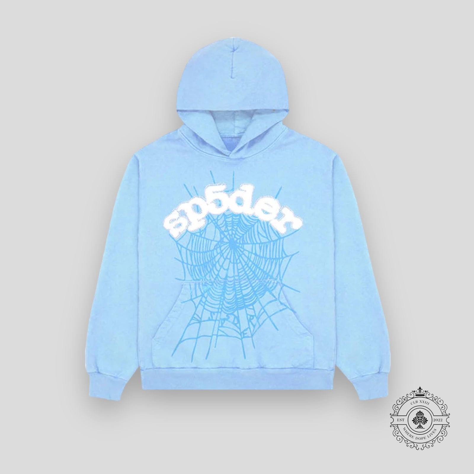 Sp5der Web Hoodie - Sky Blue