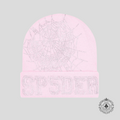 Sp5der Web Rhinestone Beanie in Pink - Preowned