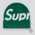 Supreme Big Logo Beanie Dark Green FW22