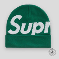 Supreme Big Logo Beanie Dark Green FW22
