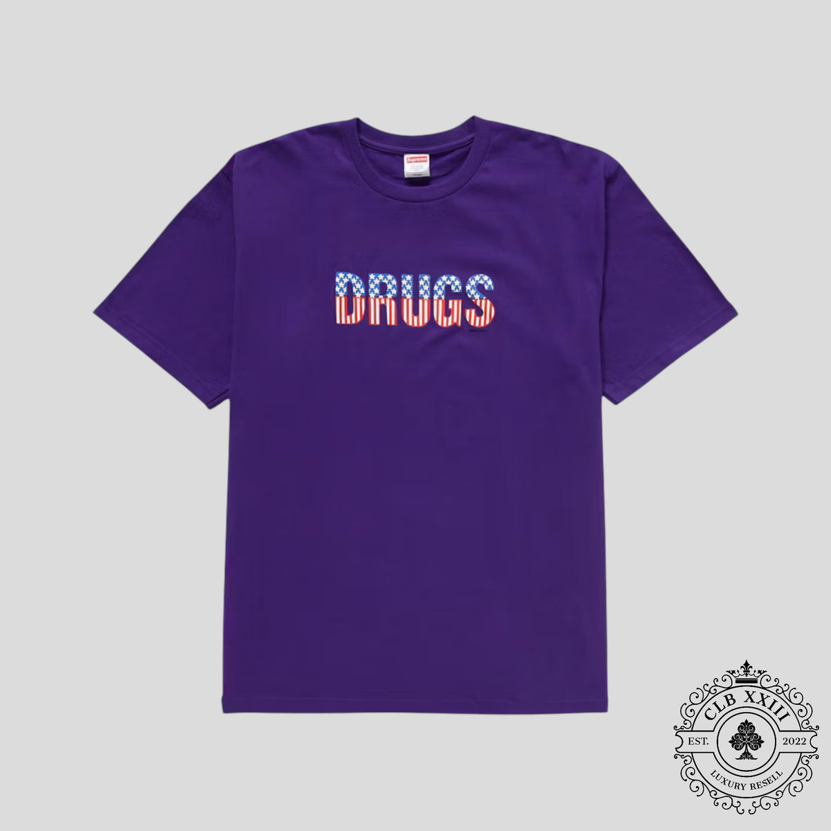 Supreme Drugs Tee in Purple