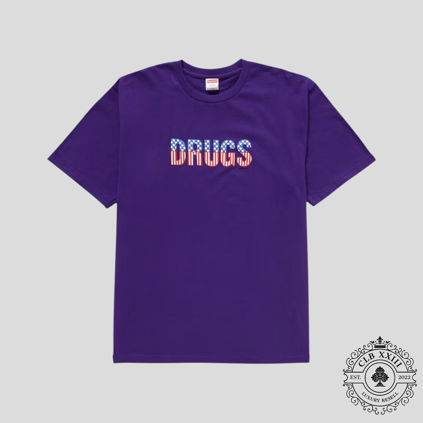 Supreme Drugs Tee in Purple