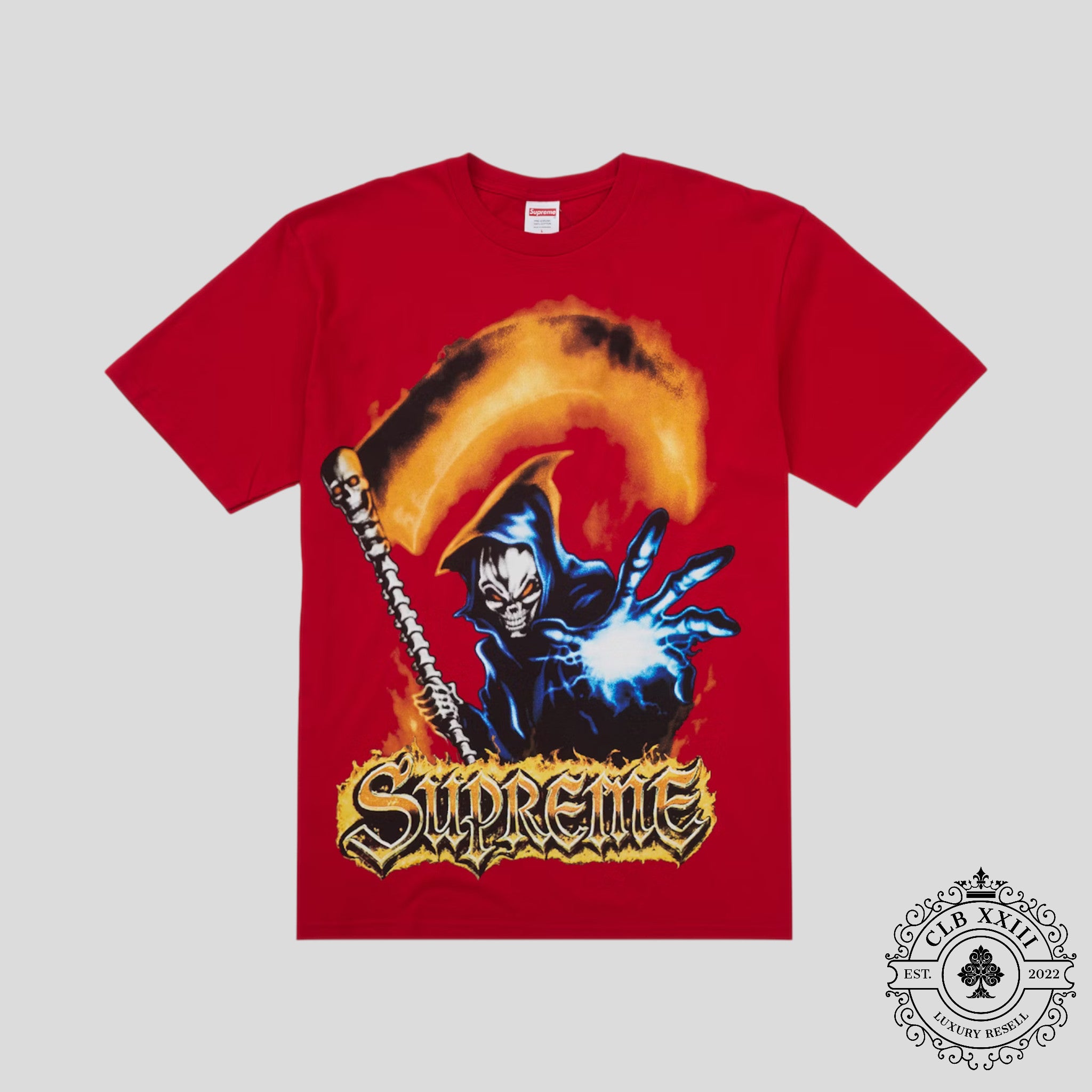 Supreme Grim Reaper Tee in Red