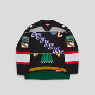 Supreme Paneled Hockey Jersey in Black