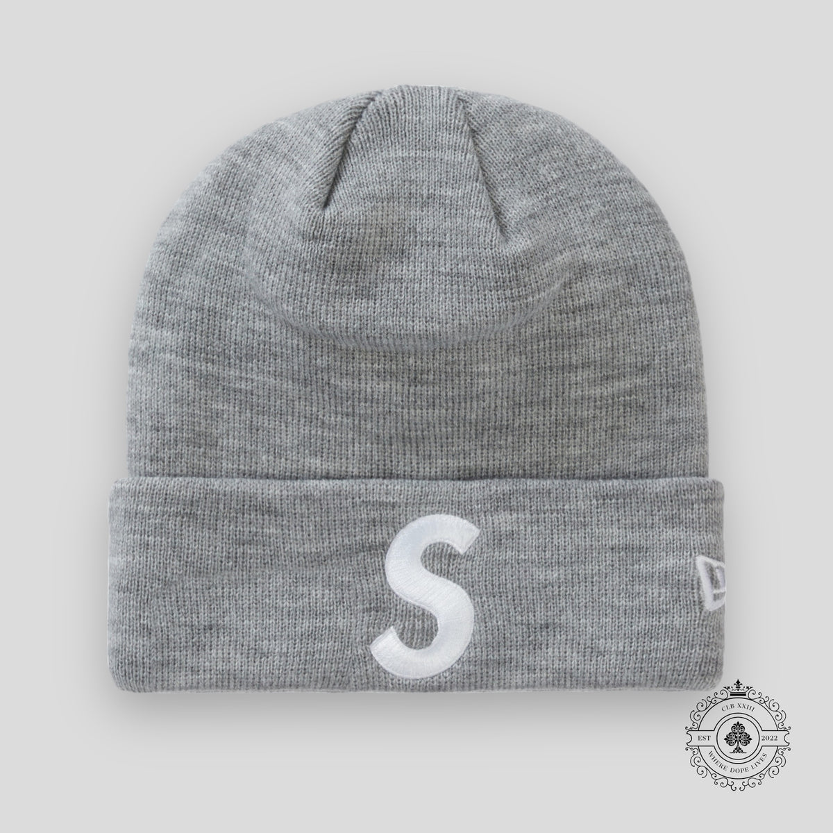 Supreme S Logo Beanie Heather Grey SS23