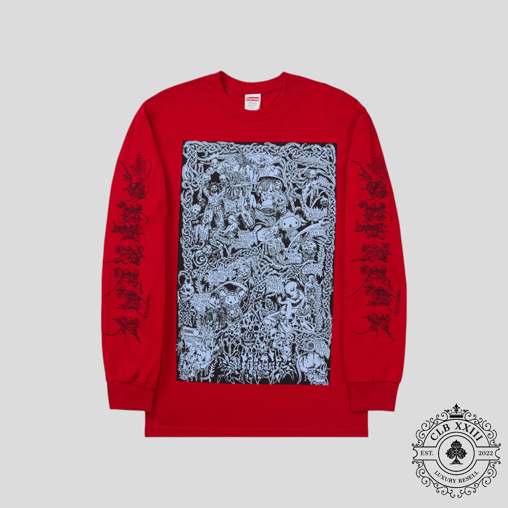 Supreme Wombat Long Sleeve Tee in Red