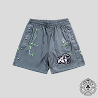 Triple Sevens X Sniper Gang Nylon Shorts in Green
