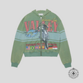 Vale Xtreme Motocross Zip Up Hoodie in Green