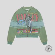 Vale Xtreme Motocross Zip Up Hoodie in Green