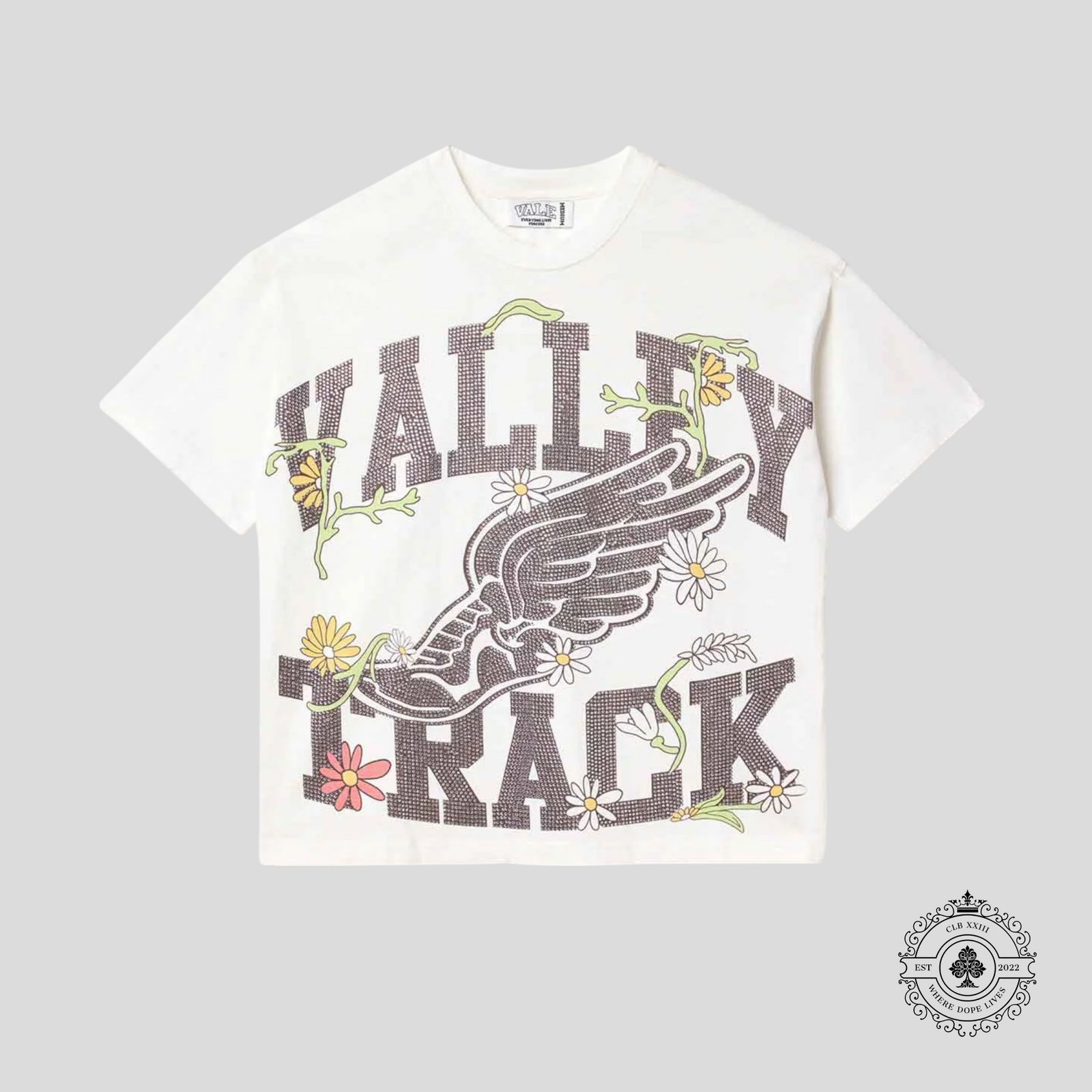 Vale Forever Track Bling Tee in White