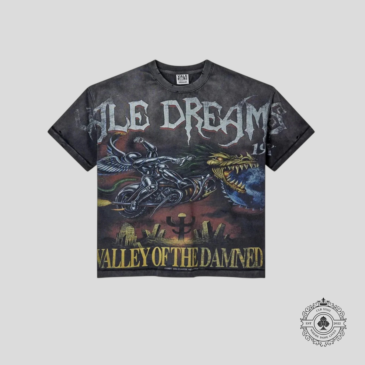 Vale Ride The Dragon Tee in Black