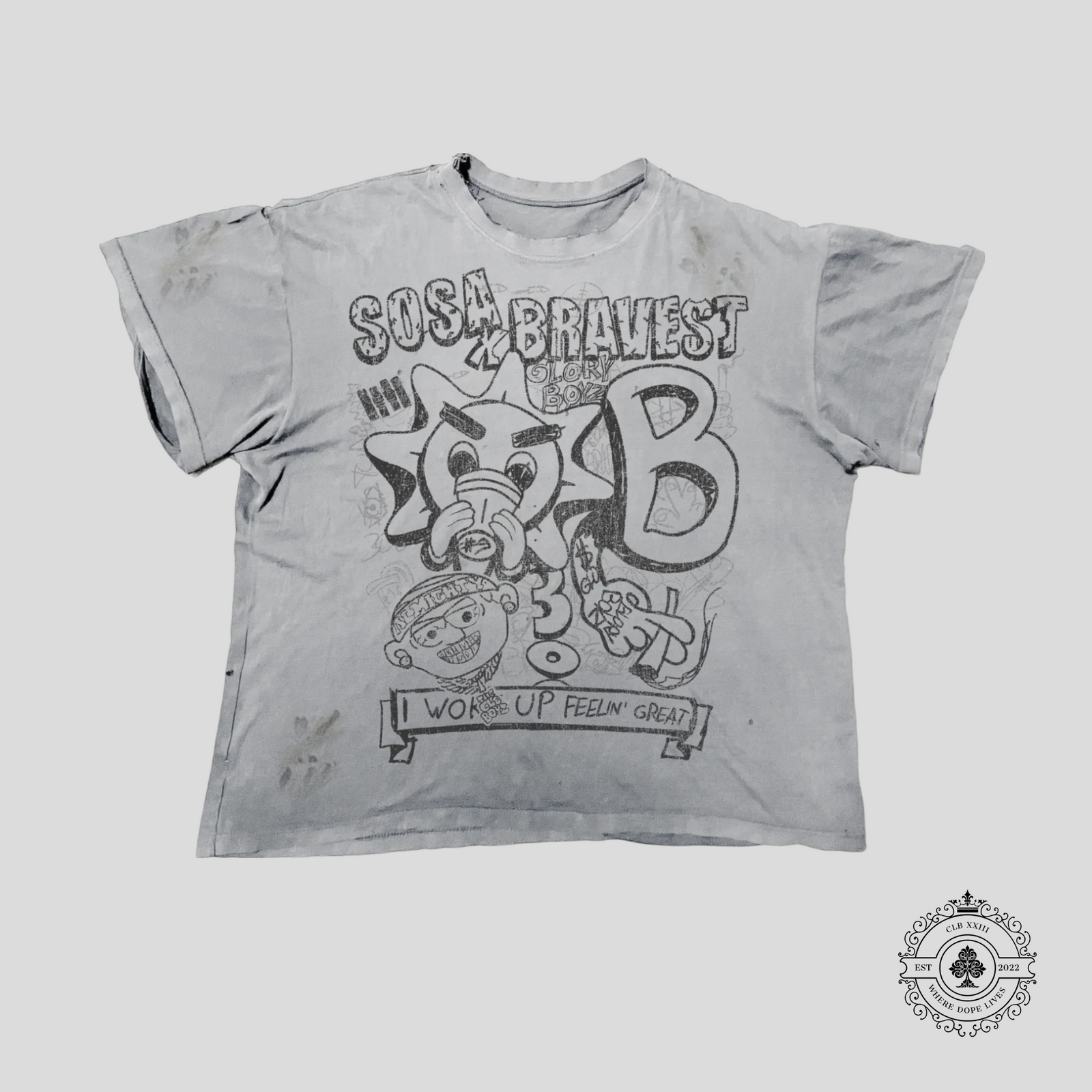 Summer at Sosa's Vintage Tee in Grey