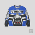 Vale Motocroxxx Long Sleeve Tee in Blue