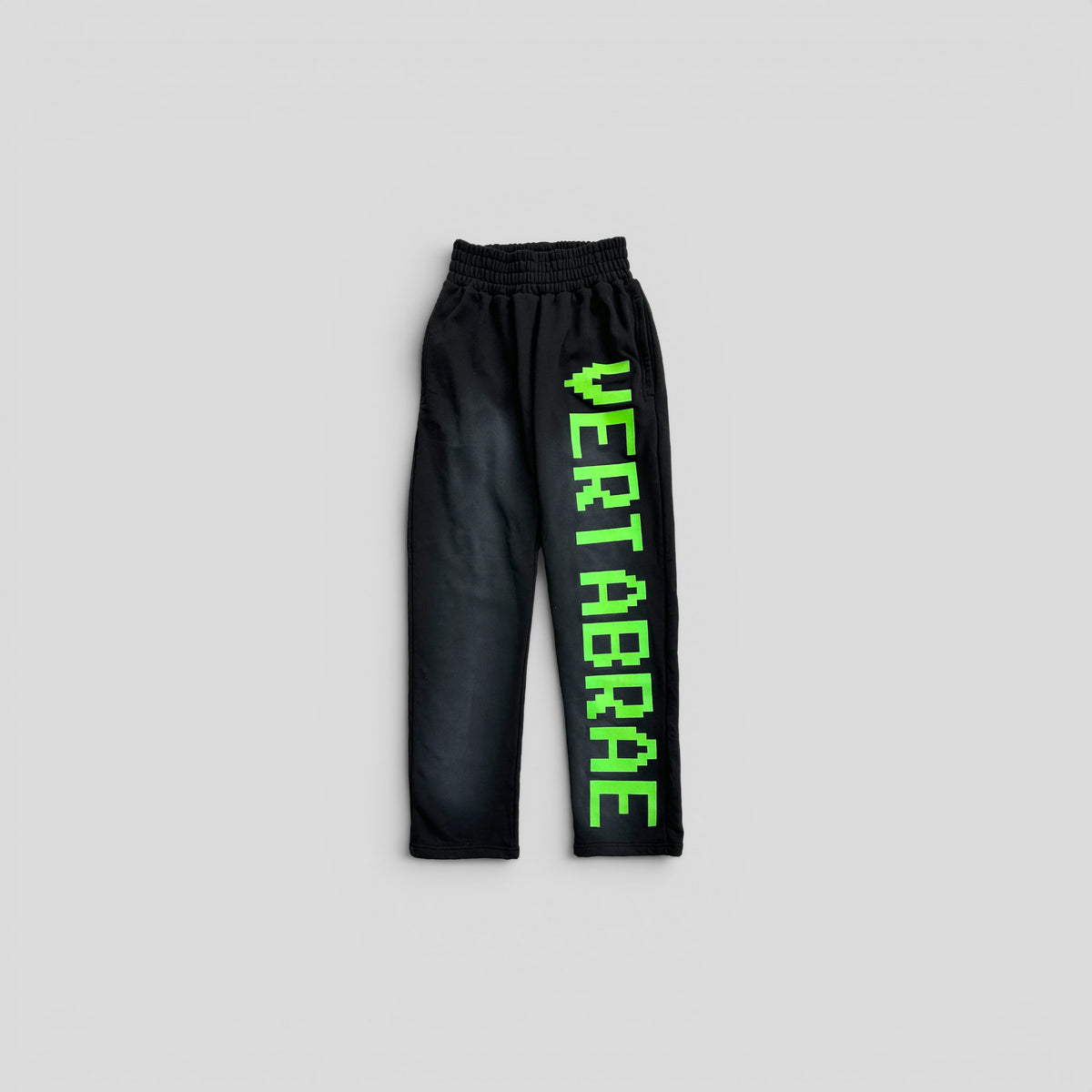VERTABRAE Sweatpants Washed Black/Green