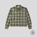 Vale Crystal Campfire Flannel Shirt in Olive Green