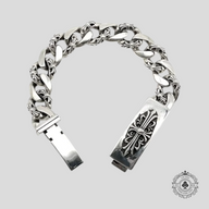 Chrome Hearts Fancy Link ID Bracelet in Silver