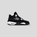 CLB XXIII Air Jordan 4 Retro GS White Thunder sneaker in black and white with mesh side panels and visible Air unit