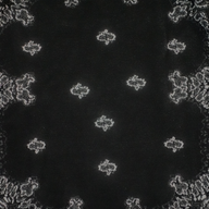 CLB XXIII Amiri black cotton and cashmere blend hoodie featuring a white bandana print pattern