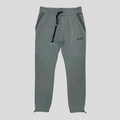 CLB XXIII green Amiri cotton sweatpants with black logo and drawstring waist
