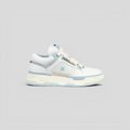 CLB XXIII AMIRI MA-1 sneaker in white and blue leather and mesh with a thick platform sole and translucent bottom