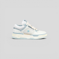 CLB XXIII AMIRI MA-1 sneaker in white and blue leather and mesh with a thick platform sole and translucent bottom