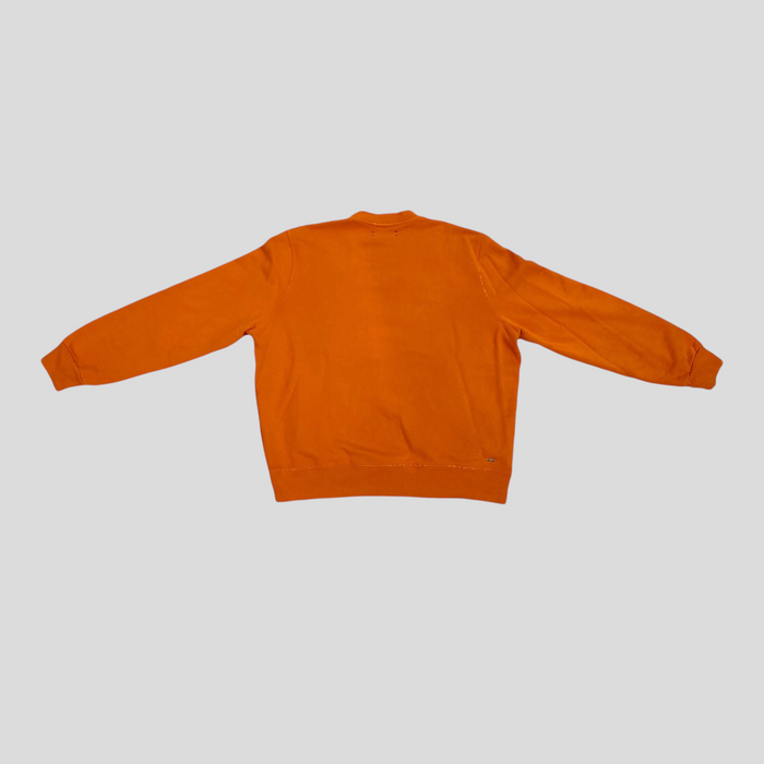 CLB XXIII Amiri orange cotton crewneck sweatshirt with bandana applique detail, back view