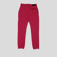 CLB XXIII pink Amiri cotton sweatpants featuring a back pocket and elasticated waistband, back view.