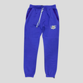 CLB XXIII purple Amiri Beverly Hills cotton sweatpants with white drawstring and graphic logo detail