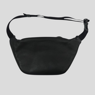 CLB XXIII Balenciaga black leather waist bag with adjustable strap and buckle closure