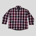 CLB XXIII Balenciaga quilted plaid jacket in black, red, and white virgin wool blend with a classic collar