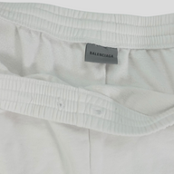 CLB XXIII Balenciaga white cotton relaxed shorts featuring an elasticated waistband and internal brand label