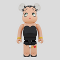 CLB XXIII 1000% Bearbrick Betty Boop figure in tan and black with iconic character features and heart detail