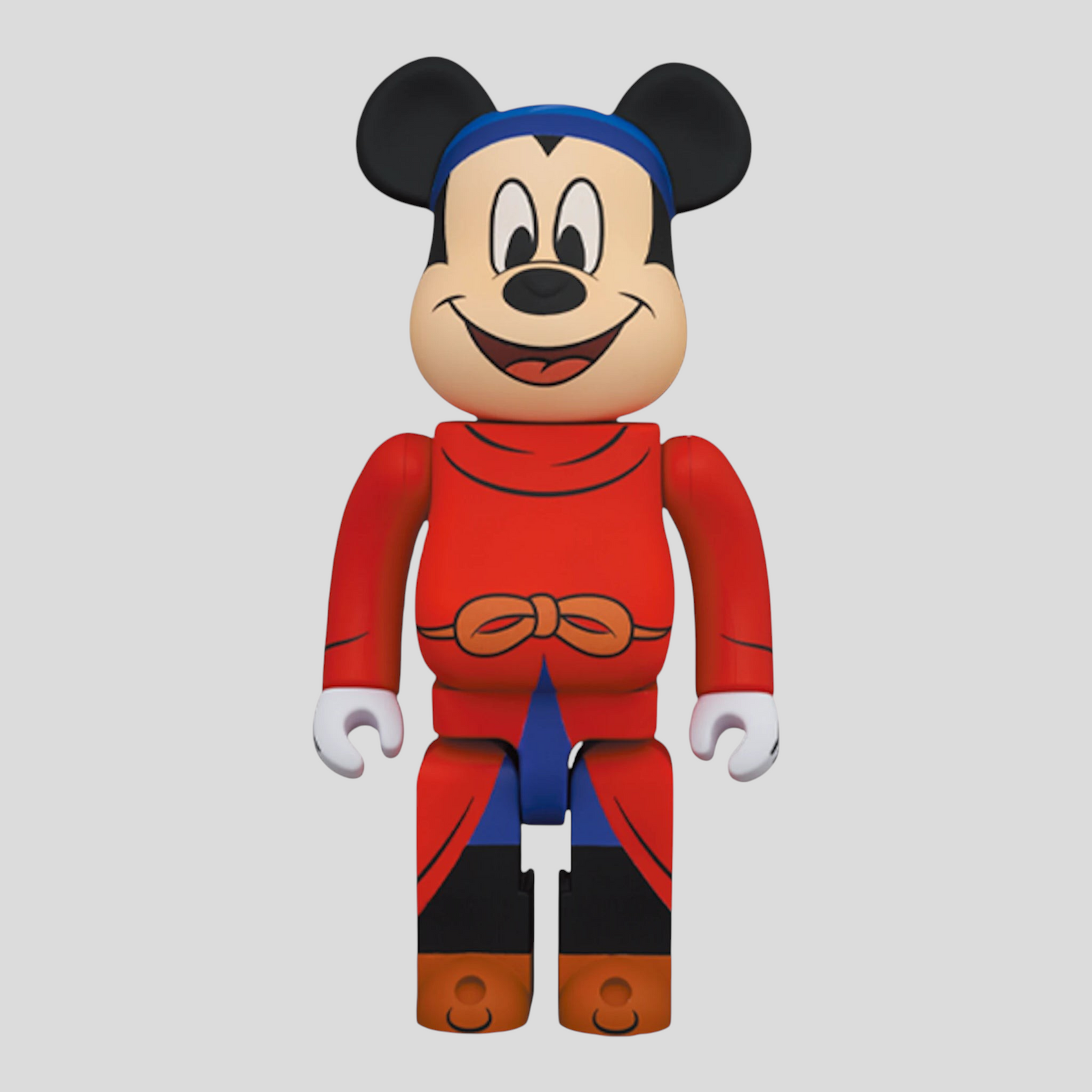 CLB XXIII 1000% Bearbrick Fantasia Mickey figure in red robe and blue headband, standing in a classic pose.