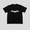 CLB XXIII black cotton Christian Dior Couture t-shirt with a white gradient logo print on the chest.