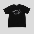 CLB XXIII black 100% cotton Christian Dior 1947 t-shirt with white script logo graphic