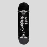 CLB XXIII Celine Life skateboard in black with white star graphics and text on a white background