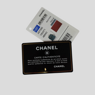CLB XXIII Chanel authentication card and product tag for a red caviar leather Filigree backpack
