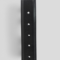 CLB XXIII Chrome Hearts black leather belt strap with visible adjustment holes