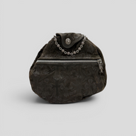 CLB XXIII preowned black Chrome Hearts duffle bag featuring leather cross patches and .925 sterling silver hardware.